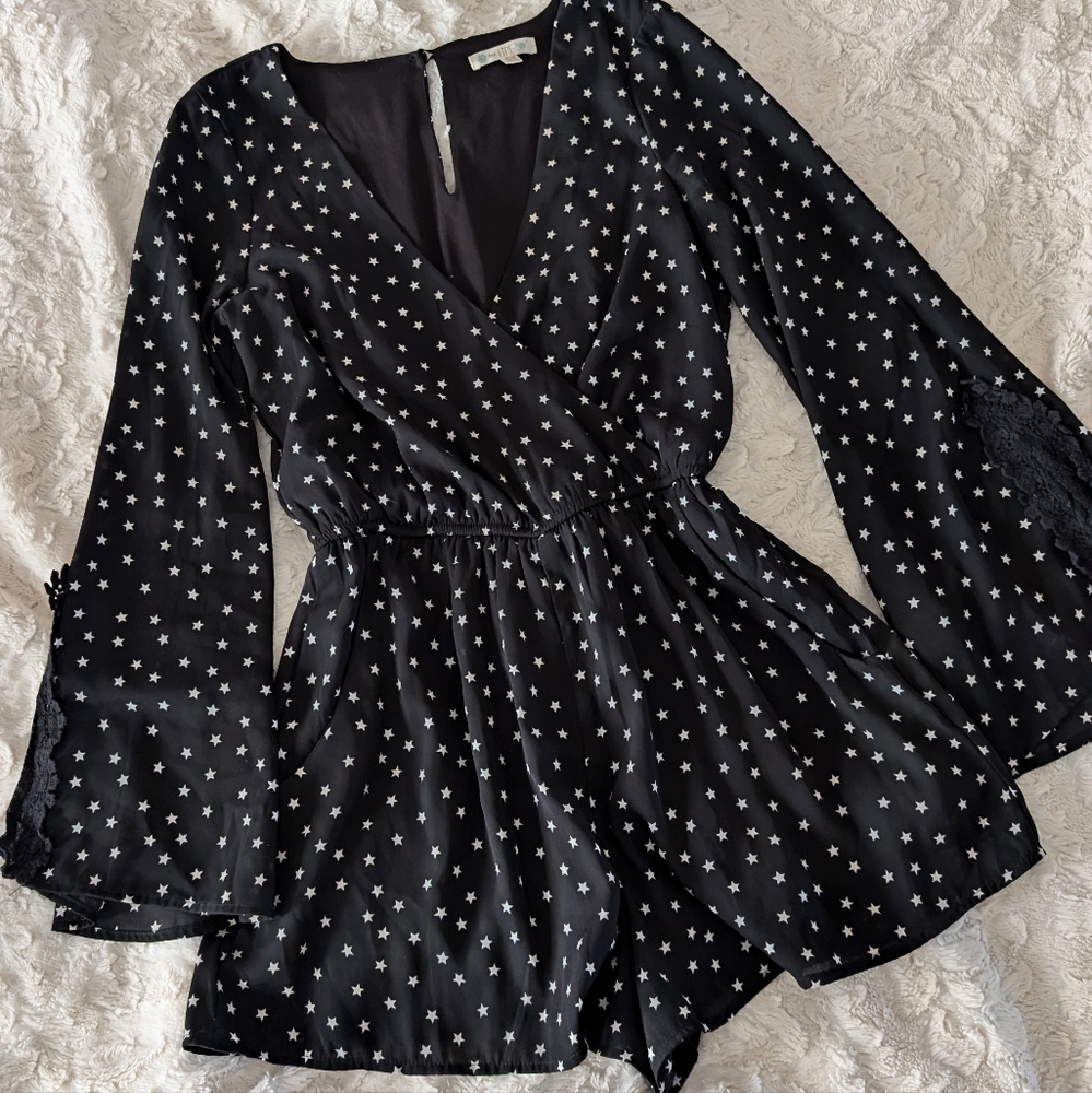 Love Fire star romper size M with bell sleeves